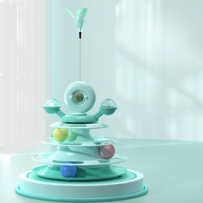 Interactive Cat Toy: Fun Catnip Ball Tower for Playtime