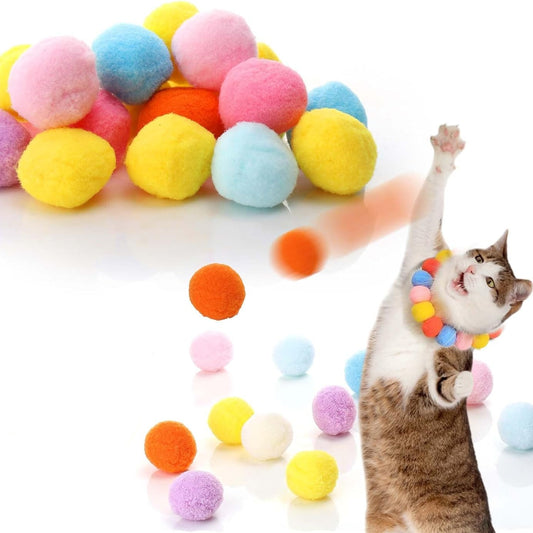 Interactive Cat Toy Pom Pom Ball Launcher for Indoor Fun