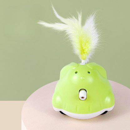 Interactive Cat Toy with Feather Teaser & Laser Light Fun