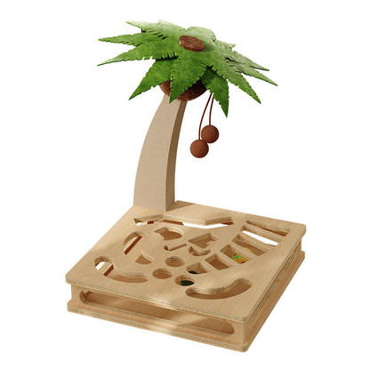 Interactive Cat Toy: Maze Box with Bell Ball & Scratching Posts