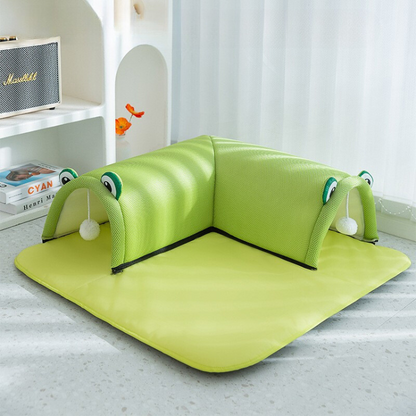 Interactive Double-Opening Cat Tunnel Scratcher Bed