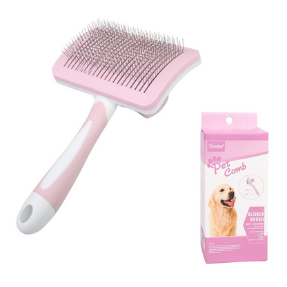 Curved Pet Grooming Tool for Effortless Shedding Control
