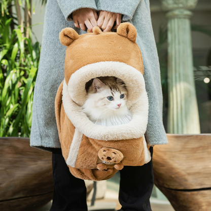 Cozy Cat Travel Carrier Backpack with Warm Pockets
