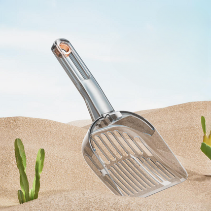 2-in-1 Clear Cat Litter Scoop - Durable & Easy to Use