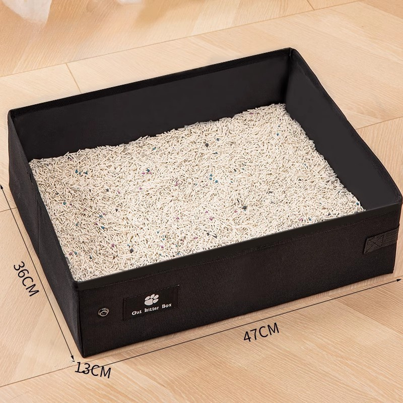 Portable Waterproof Cat Litter Box - Foldable & Travel-Friendly