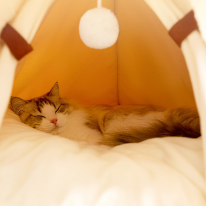 Cozy Tent Cat Bed & Small Dog House - Snug & Stylish Retreat