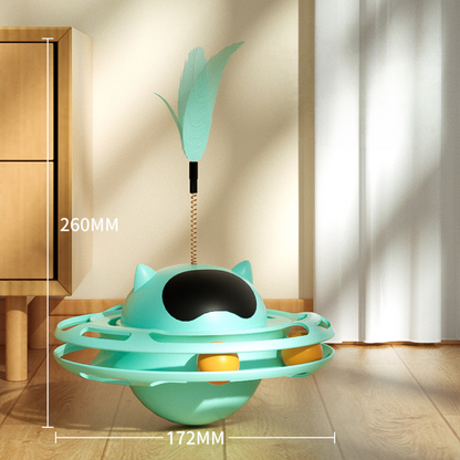 Interactive Cat Toy: Feather Tumbler Ball for Endless Fun