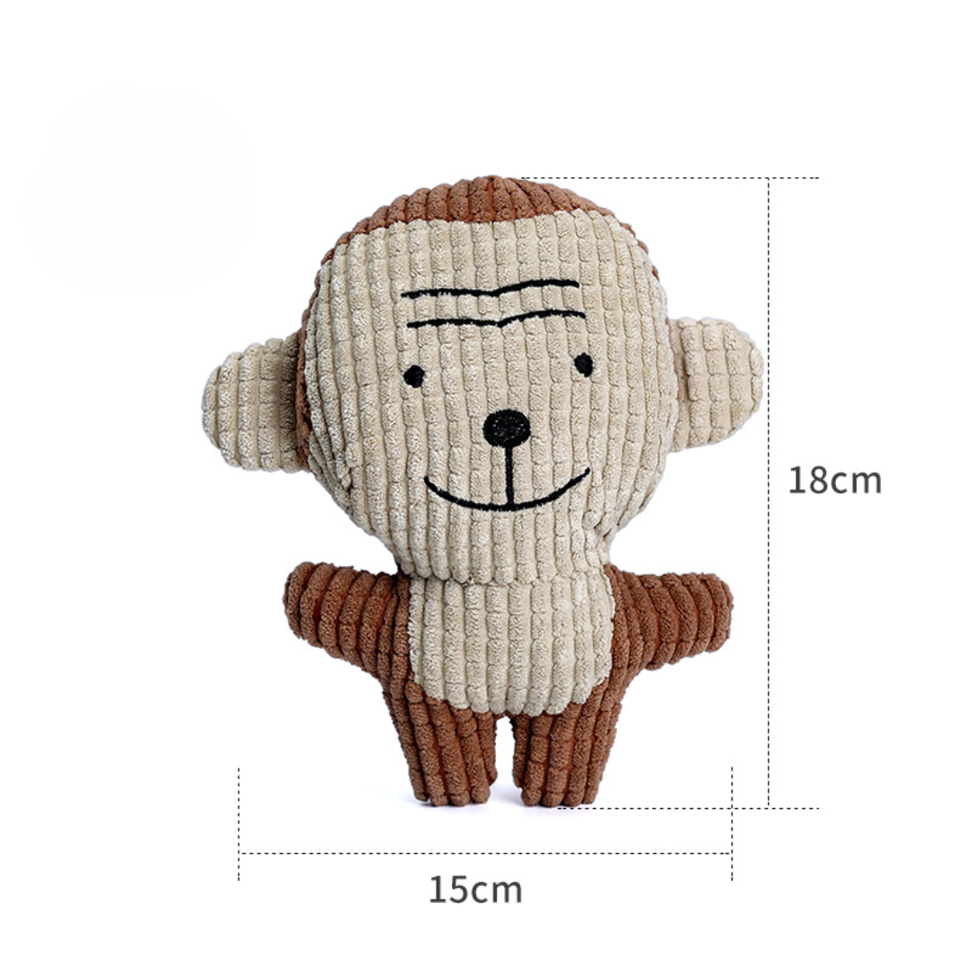 Durable Corduroy Plush Squeaky Dog Toy for Interactive Fun