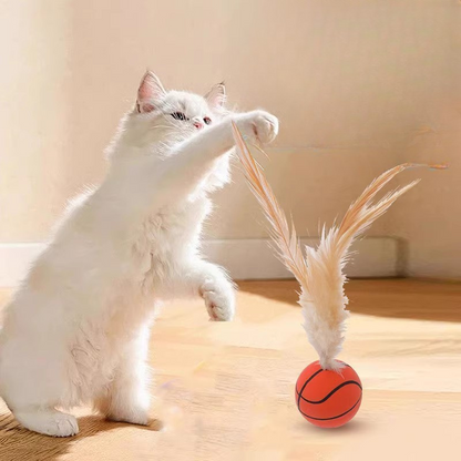 Interactive Cat Toy with Lightweight Feather Balls for Fun Play