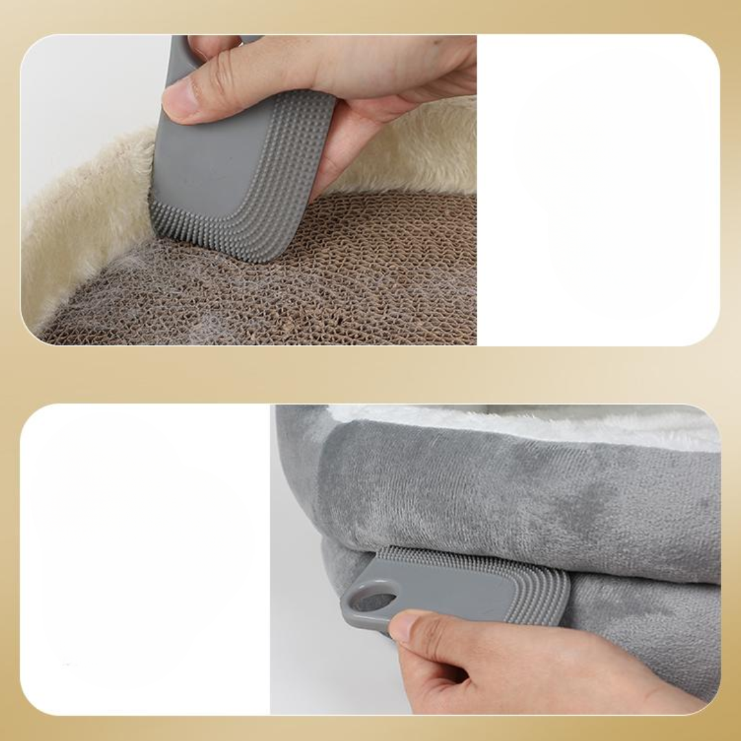Pet Grooming Tool: Effective Silicone Fur Remover Brush