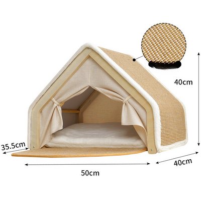 Durable Cat Scratching Tent House Bed - Fun & Interactive!