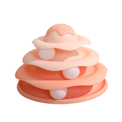 Interactive Multi-Layer Cat Toy Ball Track for Kittens