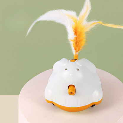 Interactive Cat Toy with Feather Teaser & Laser Light Fun