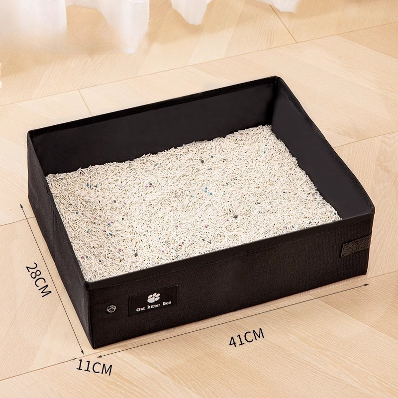 Portable Waterproof Cat Litter Box - Foldable & Travel-Friendly