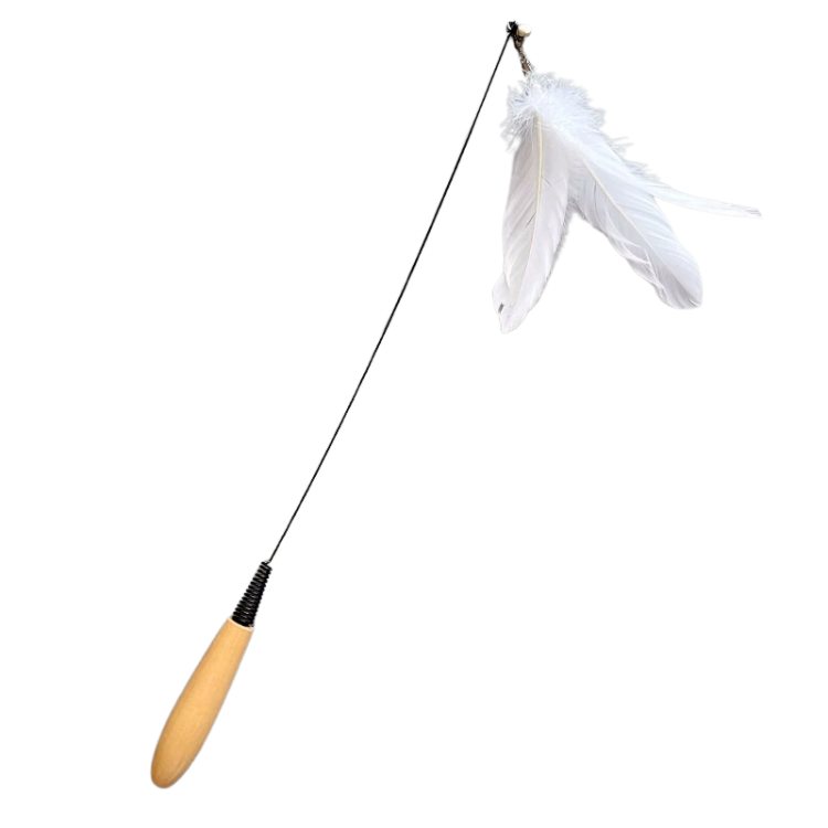 Interactive Cat Toy: Feather Teaser Wand for Endless Fun