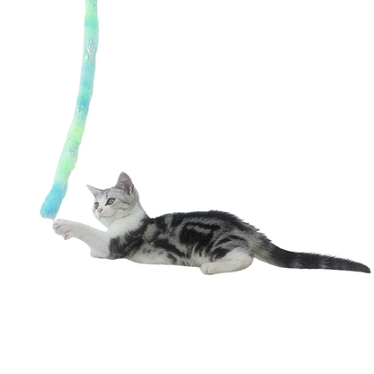 Interactive Plush Cat Toy Wand with Bell for Endless Fun