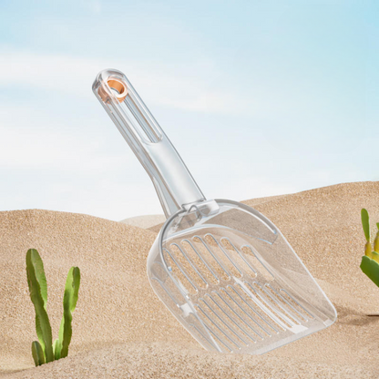 2-in-1 Clear Cat Litter Scoop - Durable & Easy to Use