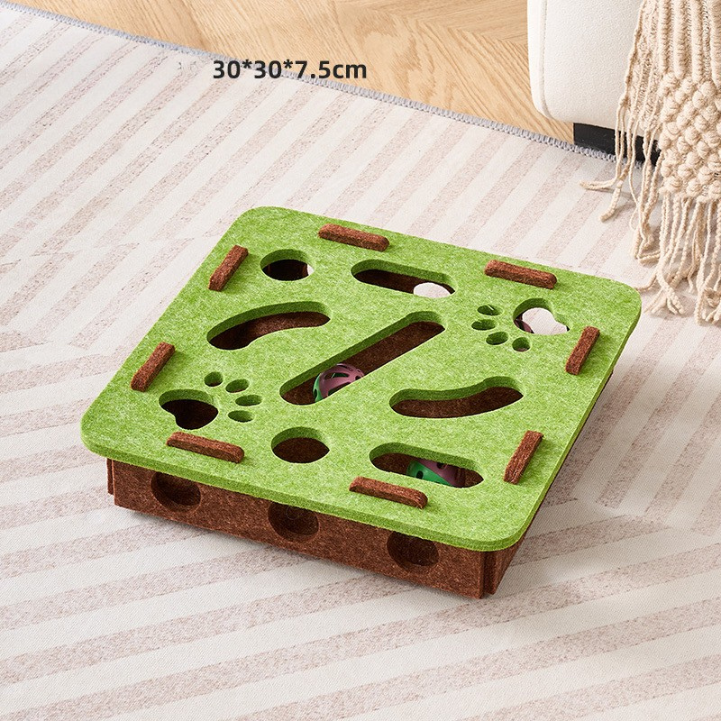 Interactive Felt Cat Toy Maze for Engaging Playtime Fun