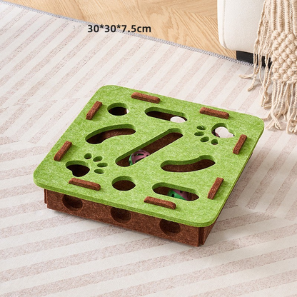 Interactive Felt Cat Toy Maze for Engaging Playtime Fun