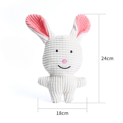 Durable Corduroy Plush Squeaky Dog Toy for Interactive Fun