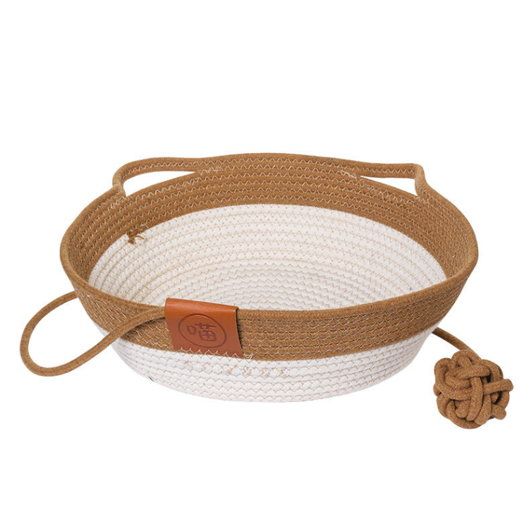 Durable Woven Cat Bed - Cozy Cotton Rope Mat for Comfort
