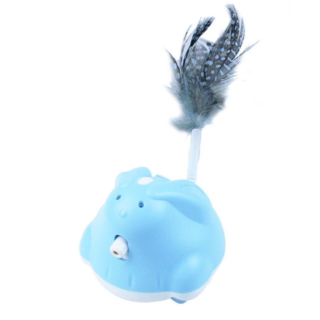 Interactive Cat Toy with Feather Teaser & Laser Light Fun