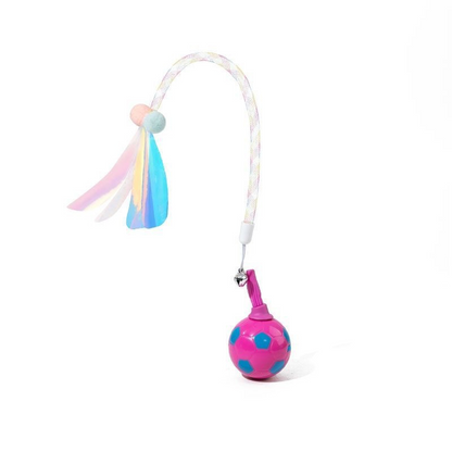 Interactive Electric Cat Toy Ball with Feather Tail Fun