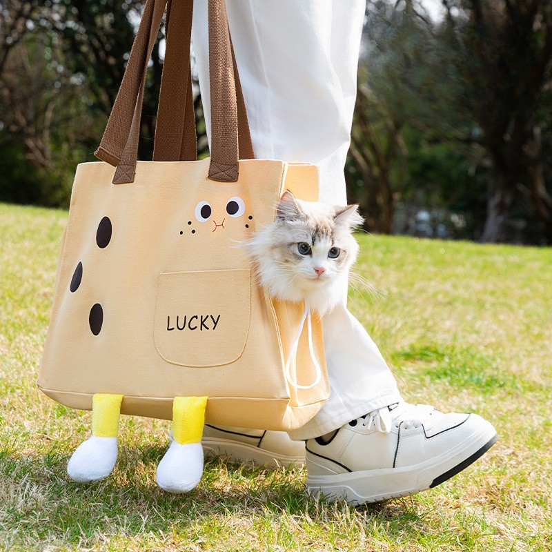 Portable Cute Animal Pet Carrier Tote - Travel-Friendly Design