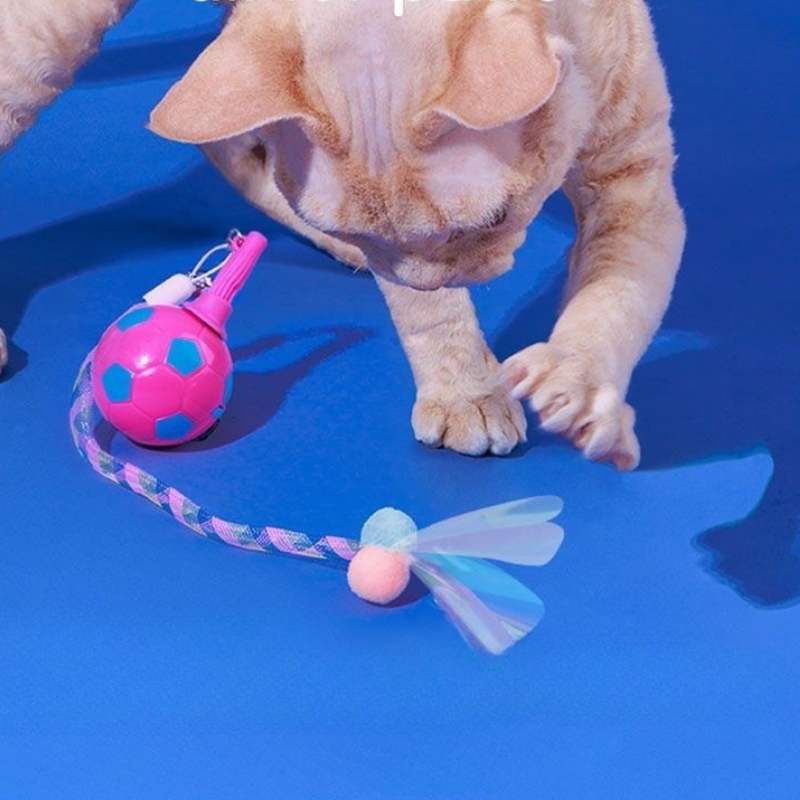 Interactive Electric Cat Toy Ball with Feather Tail Fun