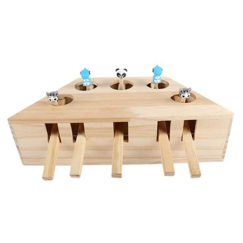 Interactive Wooden Cat Toy for Engaging Playtime Fun