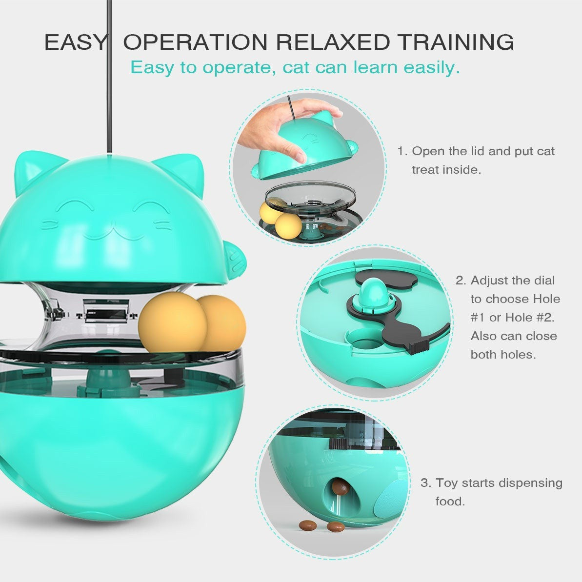 Interactive Cat Toy: Fun Treat Dispenser Tumbler