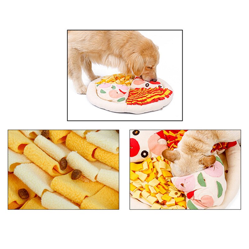 Interactive Pizza Dog Snuffle Mat for Fun Feeding Play