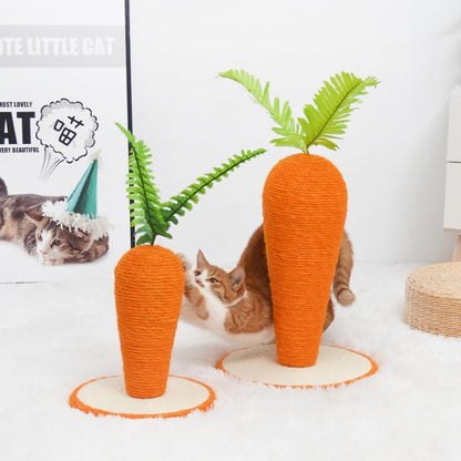Durable Sisal Carrot Cat Scratching Post - Fun Pet Accessory