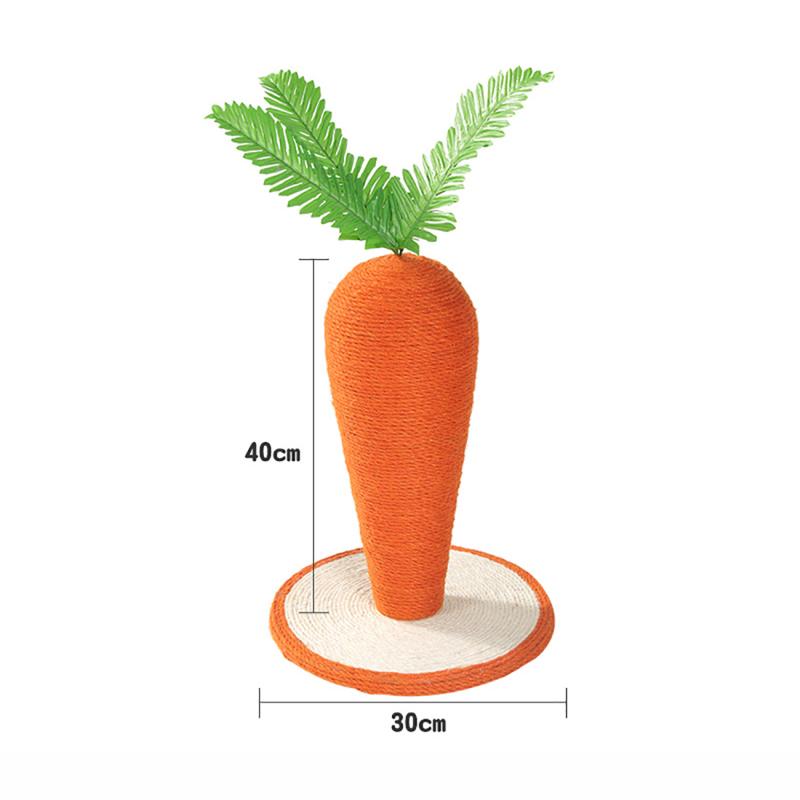 Durable Sisal Carrot Cat Scratching Post - Fun Pet Accessory