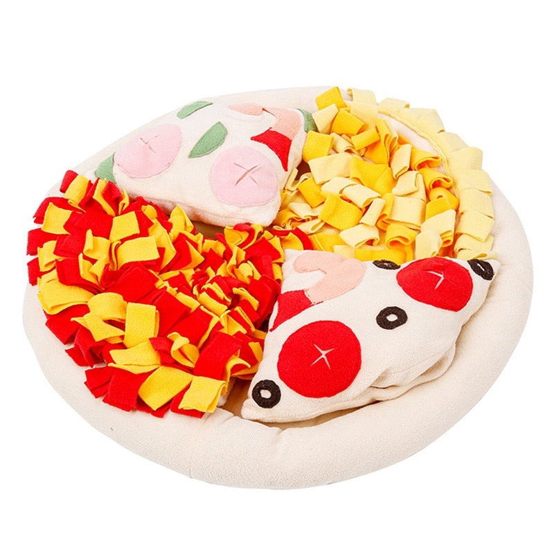 Interactive Pizza Dog Snuffle Mat for Fun Feeding Play
