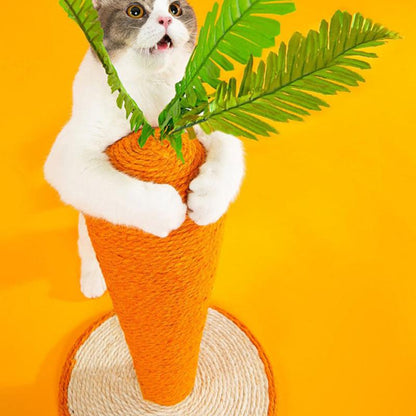 Durable Sisal Carrot Cat Scratching Post - Fun Pet Accessory