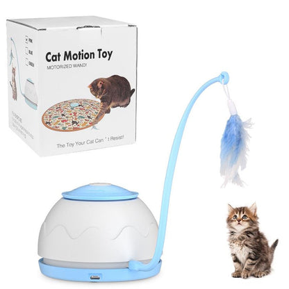 Interactive Electric Cat Toy with Rotating Feather - USB Rechargeable