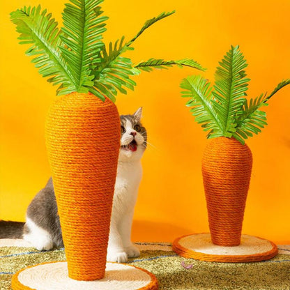 Durable Sisal Carrot Cat Scratching Post - Fun Pet Accessory