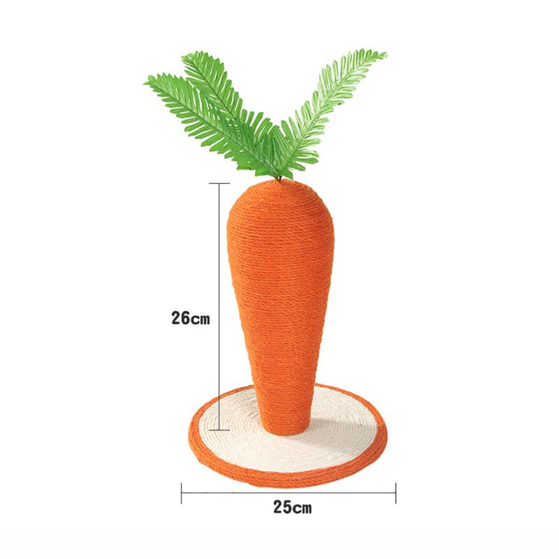 Durable Sisal Carrot Cat Scratching Post - Fun Pet Accessory