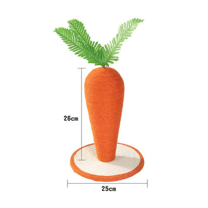 Durable Sisal Carrot Cat Scratching Post - Fun Pet Accessory