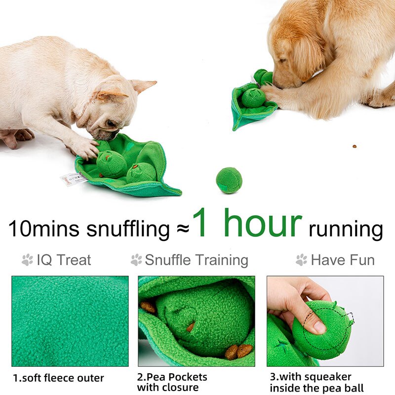 Interactive Peas in a Pod Dog Snuffle Toy for Fun Playtime