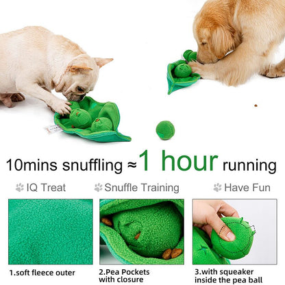 Interactive Peas in a Pod Dog Snuffle Toy for Fun Playtime