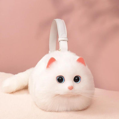 Realistic Cat-Shaped Puffy Handbag - Fun & Stylish Pet Accessory