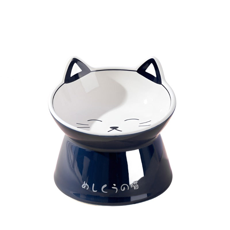 Durable Japanese Ceramic Cat Bowl for Stylish Hydration