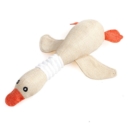 Durable Dog Goose Plush Squeaky Toy for Fun Playtime