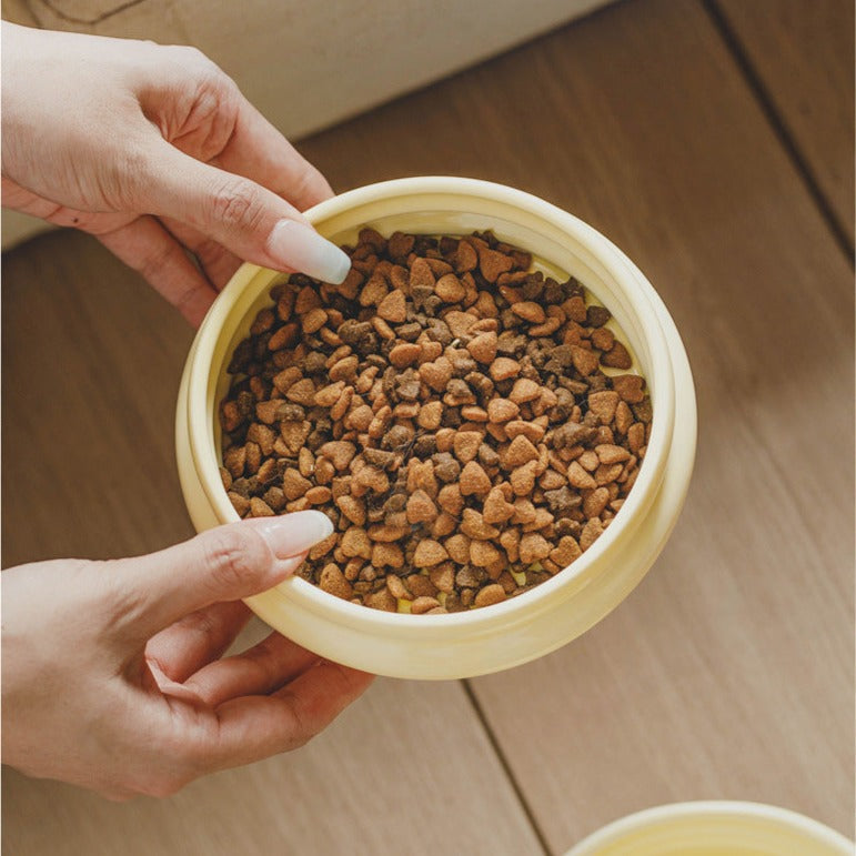 Durable Ceramic Cat Food & Water Bowl - Stylish Pet Accessory