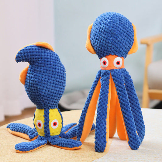 Interactive Plush Squeaky Dog Toy with Crinkle Paper Fun