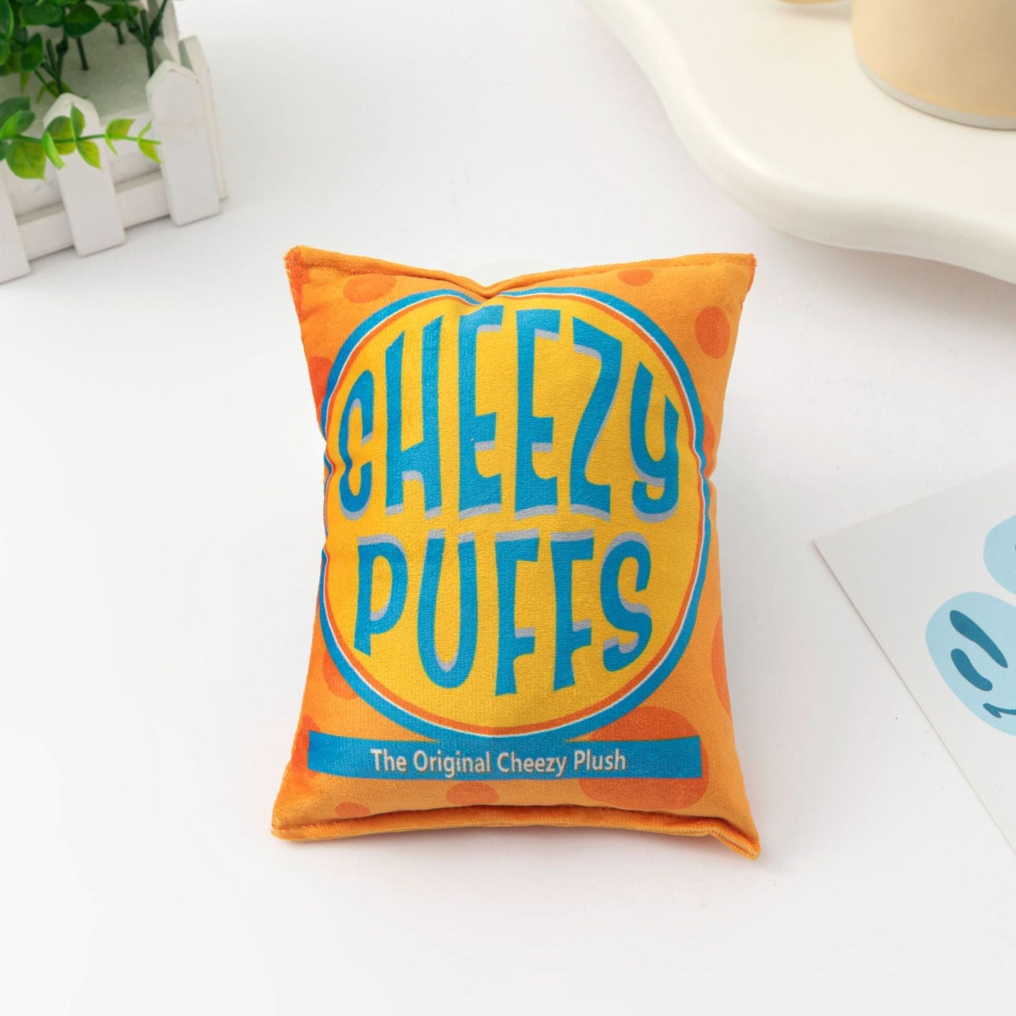 Interactive Dog Toy: Crinkle Paper Squeaky Potato Chips