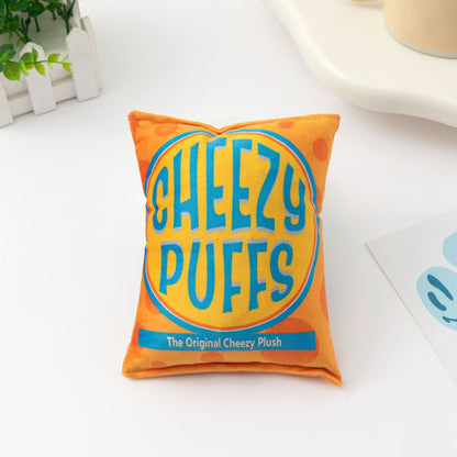 Interactive Dog Toy: Crinkle Paper Squeaky Potato Chips