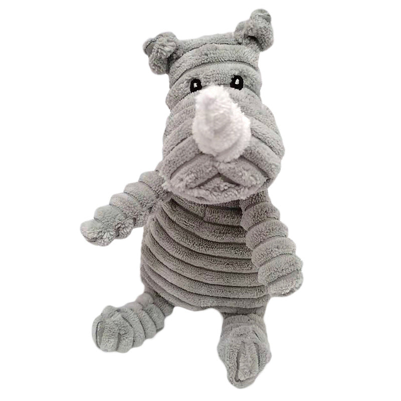 Interactive Plush Zoo Family Dog Toys - Fun Squeaky Play!